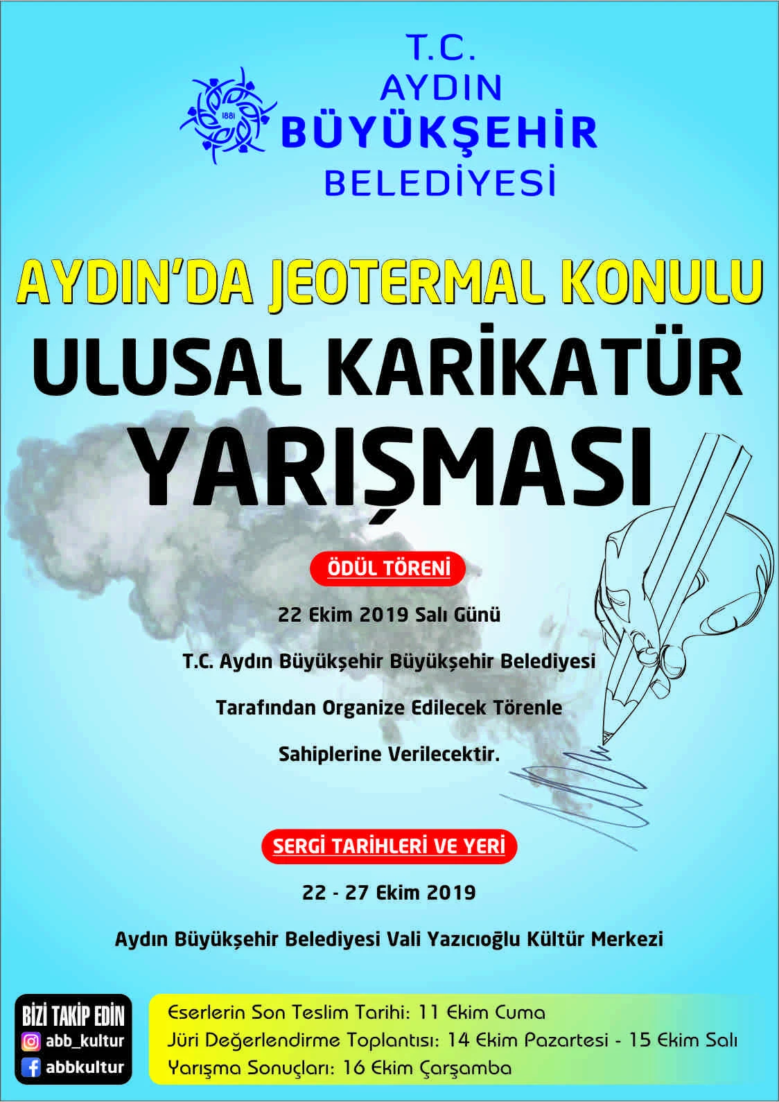 T.C. Aydın B.B. Jeotermal Konulu Ulusal Karikatür Yarışamsı Katılım Şartnamesi