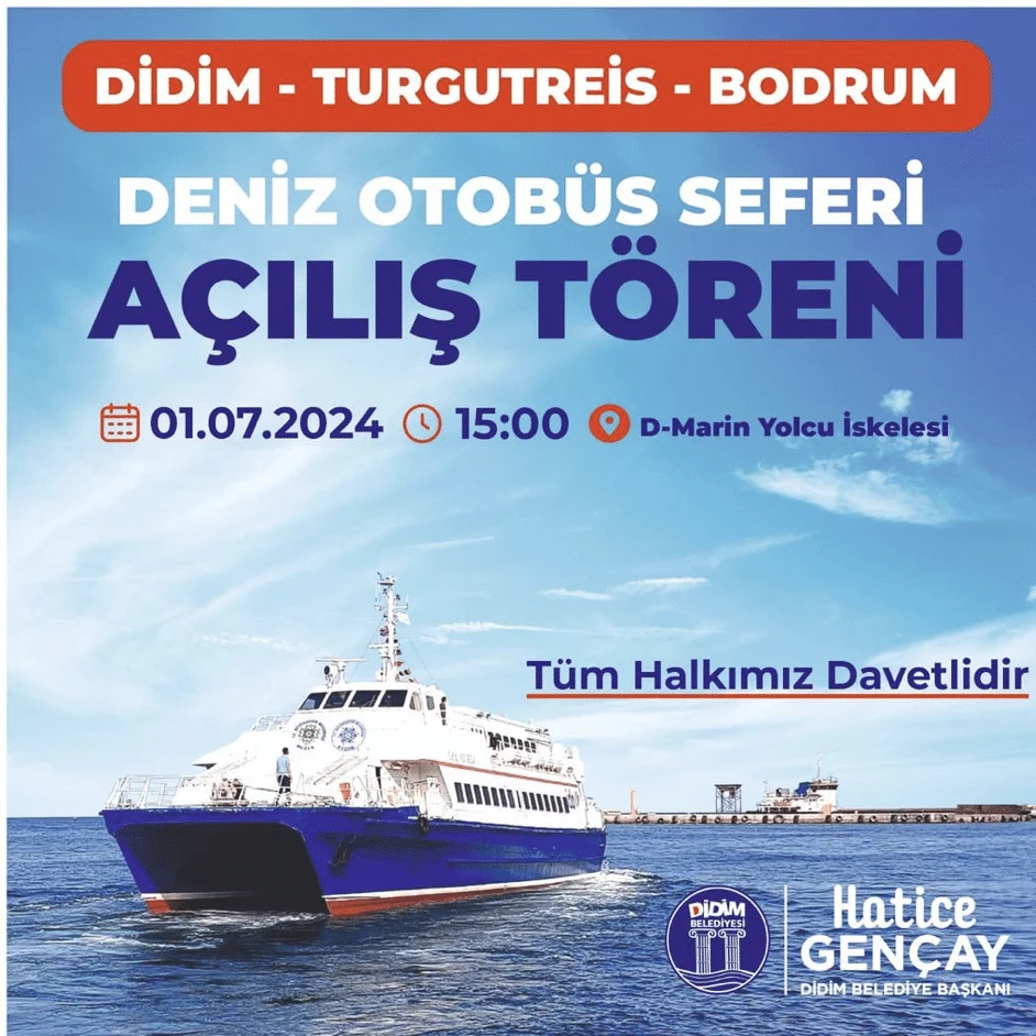 Didim - Bodrum Deniz Otobüsü Seferleri Başladı 2024