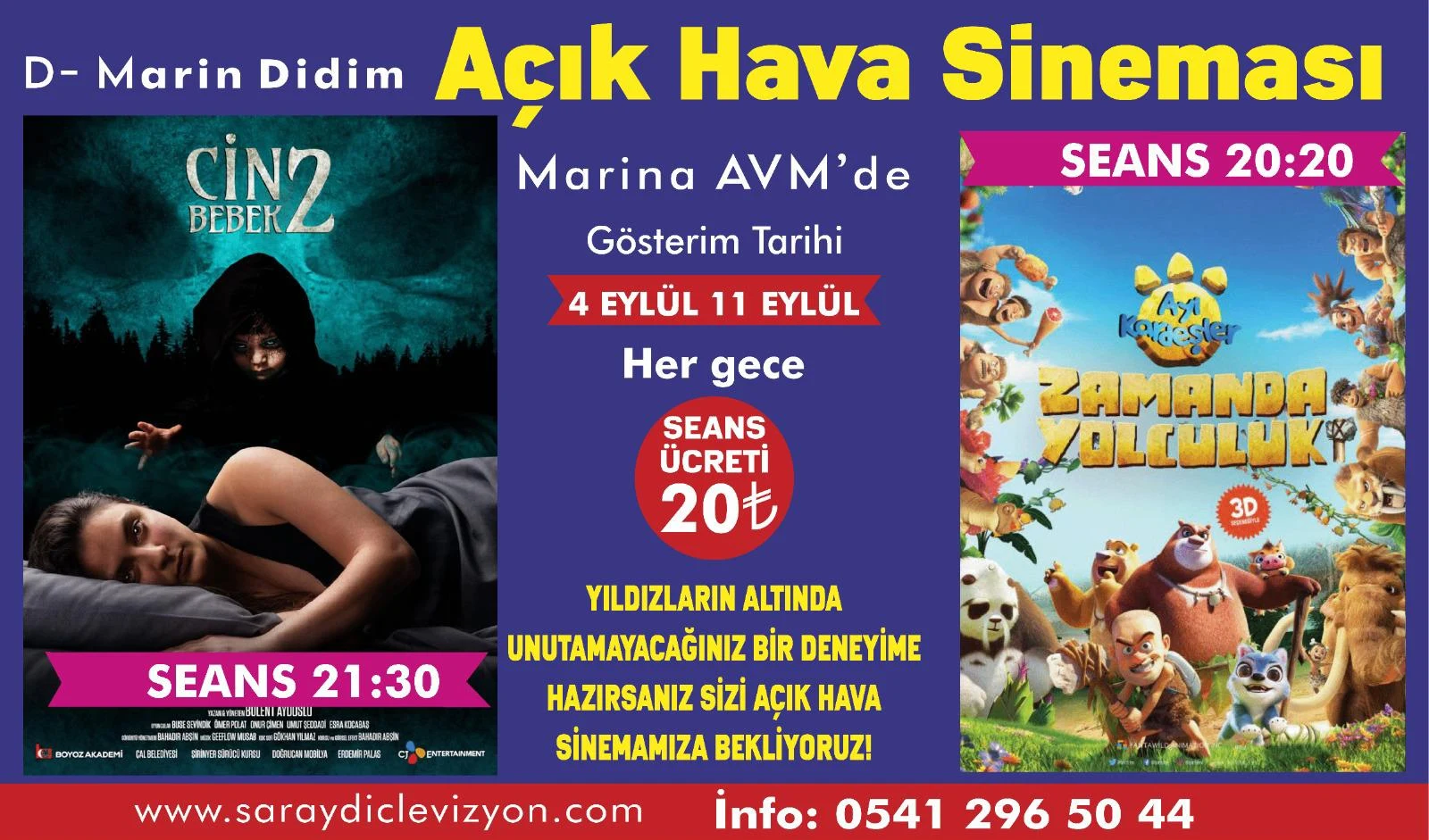 Didim D-Marin 4 Eylül – 11 Eylül Açık Hava Sineması