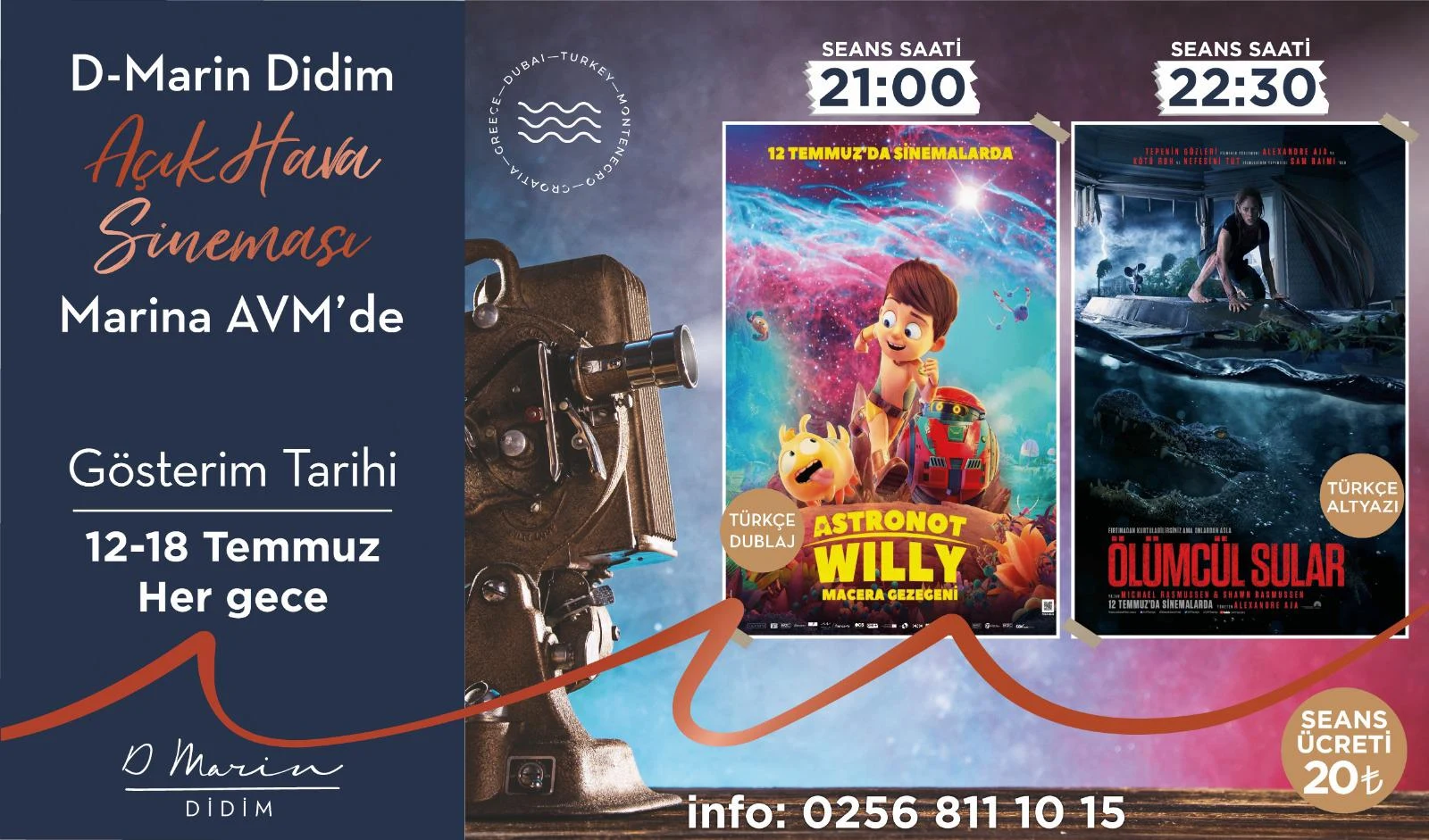 Didim D-marin Açık Hava Sinemasında Bu Hafta